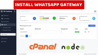 Tutorial Install Whatsapp API Gateway on Cpanel  Shared Hosting [upl. by Errot]