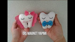 Keçeden Diş Buğdayı Magnet Yapımı  DIY Tooth Magnet Construction [upl. by Barrus855]