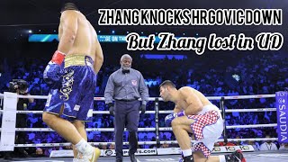 Filip Hrgovic vs Zhilei Zhang highlights Zhang thought he won the fight but lost in UD [upl. by Tristam]