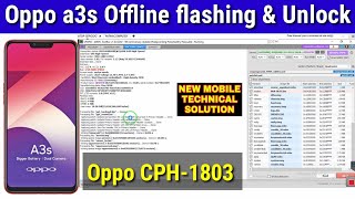 Oppo a3s CPH1803 Flashing offline  Oppo a3s ko offline flashing and Unlocking with ufi Box [upl. by Blayne]