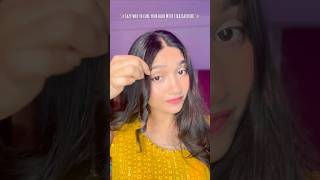 Easy straightener hack  soft curl with straightener🌸🥰 shorts short curl hack straighthair [upl. by Bogie]