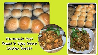 Trini Style Spicy Geera Chicken Breast with Homemade Hops Bread 🍞 [upl. by Maurili]