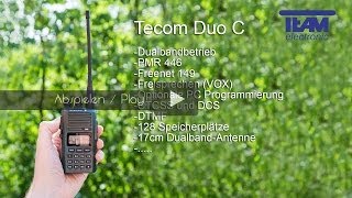 Review Tecom Duo C PMR Freenet Handfunkgerät [upl. by Nonnaer]