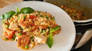 Chicken and chorizo risotto in Ninja foodi pressure cooker  instapot [upl. by Yrtua]