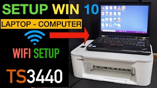 Canon Pixma TS3440 Setup Windows Laptop or computer [upl. by Krystin]