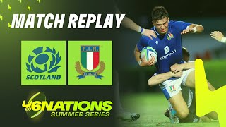 MATCH REPLAY  Scotland v Italy  U20 Six Nations Summer Series [upl. by Nauqel]