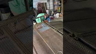 Welding trailer ramps farmequipment welding [upl. by Julide]