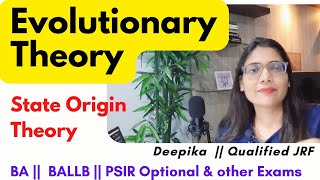 Evolutionary Theory of State Origin  Theories of State Origin  Deepika [upl. by Israel334]