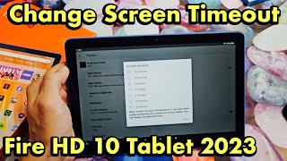 Amazon Fire HD 10 Tablet 2023 How to Change Screen Timeout before Tab SleepsLocks [upl. by Jocelin444]