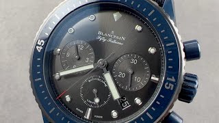 Blancpain Fifty Fathoms Bathyscaphe Chronograph Ocean Commitment II 5200 0310 G52A Review [upl. by Nylzor]