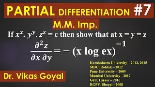 Partial Differentiation 7 in Hindi MMimp  Engineering Mathematics [upl. by Ekenna]