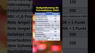 Bußgelder in 2024 für Radfahrer [upl. by Maffei121]