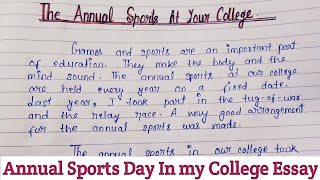 The Annual Sports Day In College Essay  Paragraph On Annual Sports Day  Essay On Sports Day Fun [upl. by Georgi]