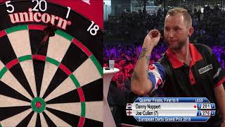 Danny Noppert v Joe Cullen  QF  European Darts Grand Prix 2018 [upl. by Nylacaj600]