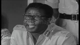 Gen Ankrah Holds A Dramatic First Press Conference by Leaders of the AntiNkrumah Coup  March 1966 [upl. by Neeloc401]