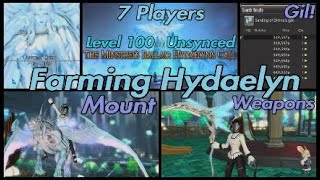 FFXIV Hydaelyn Unsynced 7 Player Mount Farm Party Hydaelyns Call Extreme [upl. by Waal876]