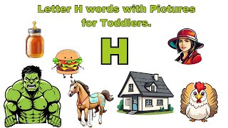 letter h words with pictures  letter h words for kindergarten  letter h words [upl. by Niotna436]