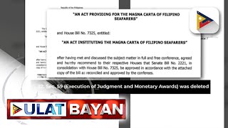 Panukalang Magna Carta of Filipino Seafarers naghihintay na lang ng pirma ni PBBM [upl. by Nairda]