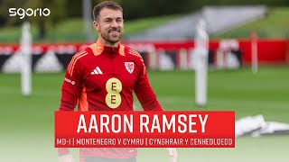 Aaron Ramsey  MD1 Montenegro v Cymru  Cynghrair y Cenhedloedd UEFA [upl. by Cynthla]