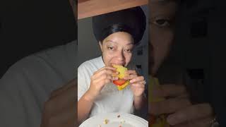 Leftover Thanksgiving Turkey Sandwich eatinsounds asmrfood eatwithme foodsounds tiktok foodie [upl. by Dibrin]