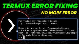 Fixing No Such File or Directory Error in Termux  By Technolex [upl. by Blasius]