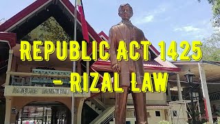 Republic Act 1425  Rizal Law [upl. by Ashlen]