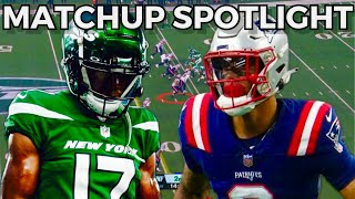 Patriots Christian Gonzalez Vs Jets Garrett Wilson  Full Matchup Highlights💥 [upl. by Ahsiam]