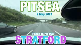 Pitsea SS13 to Stratford E15 via Ilford Lane 2524 [upl. by Airtap]