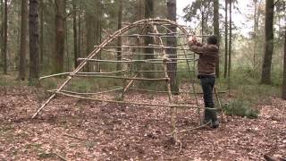 Building A Stone Age Hut As Survival Shelter [upl. by Weissmann]