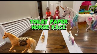 Toilet Paper Roll Race Challenge  KACPER amp STELLA [upl. by Brynne]