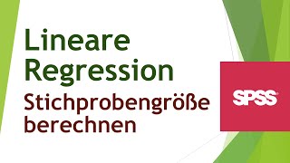 Stichprobengröße bei der multiplen linearen Regression mit SPSS [upl. by Seyler]