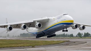 Antonov An225 Mriya Landing at Leipzig Germany – The Worlds Largest Cargo Plane [upl. by Kahcztiy]