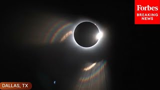 WATCH Dallas Texas Reaches Peak Total Solar Eclipse Coverage [upl. by Stagg525]