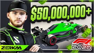 SIDEMEN Racing Team Makes 50000000 F1 2020 My Team 25 [upl. by Ecirahc705]