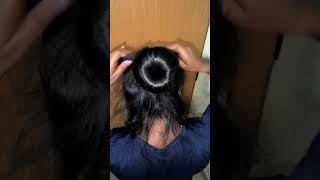 Easy bun hairstyle🥰hairstylehairbunstyletrendingsonghairvideo😍 [upl. by Allevon383]