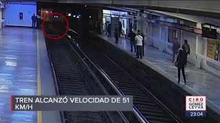 Video del tren antes de chocar en Tacubaya  Noticias con Ciro Gómez Leyva [upl. by Ayatnohs994]