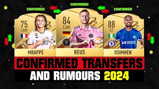 NEW CONFIRMED TRANSFERS amp RUMOURS 🤪🔥 ft Reus Mbappe Osimhen etc [upl. by Attelocin]