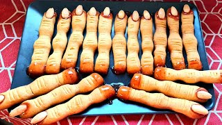 Gâteaux halloween🎃Doigts de sorcière🧙‍♀️Gâteaux à faire avec les enfantsGâteaux facile économique [upl. by Rosanna501]