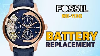 How To Change Battery FOSSIL ME1138 Watch [upl. by Relyhs]