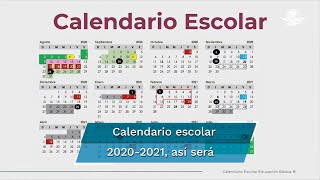 SEP anuncia calendario escolar 20202021 [upl. by Lady353]