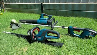 Bosch Line Trimmer Hedger and Blower 18V Something Different [upl. by Yleve]