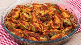 Conchiglioni ripieni di ricotta e spinaci  ricetta pasta al forno facile [upl. by Eirehs]