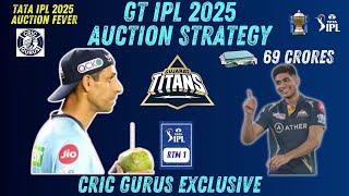 GT IPL Mega Auction 2025  Strategy  Key Targets  Captain Gill  Playing XI  Cric Gurus [upl. by Zavala]