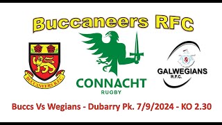 CSL  Buccs Vs Galwegians  Sept 2024 [upl. by Nasaj]