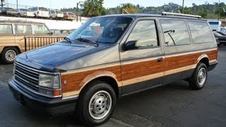 1990 Plymouth Grand Voyager Van V6 EFI Woody Woodie Estate Wagon Minivan [upl. by Rebliw]