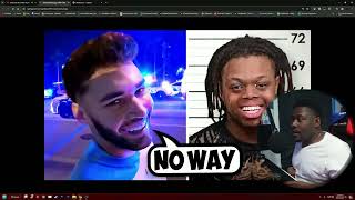 Adin Ross Friend Cuffem GOT Arrested LIVE on Stream [upl. by Ramonda242]