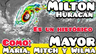 Huracán Milton categoría mayor es un ciclón histórico y de los más fuertes en el Atlántico [upl. by Hsina]