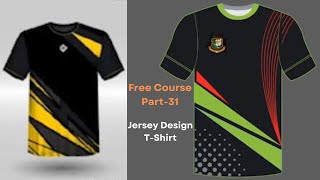 Jersey Design Concept in Illustrator  How to create Jersey Design in TShirt jersey tshirtdesign [upl. by Gabor]