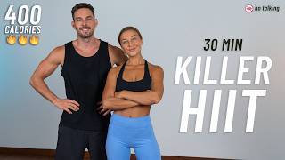 30 MIN KILLER HIIT Workout  Full Body Cardio No Equipment No Repeats [upl. by Cline]