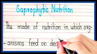 What is saprophytic nutrition  Definition of saprophytic nutrition [upl. by Gnidleif]